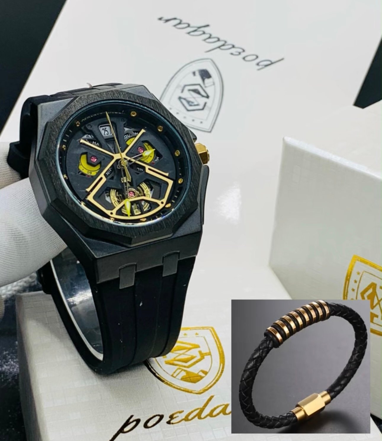 Poedagar Classic timepiece + free Bracelet