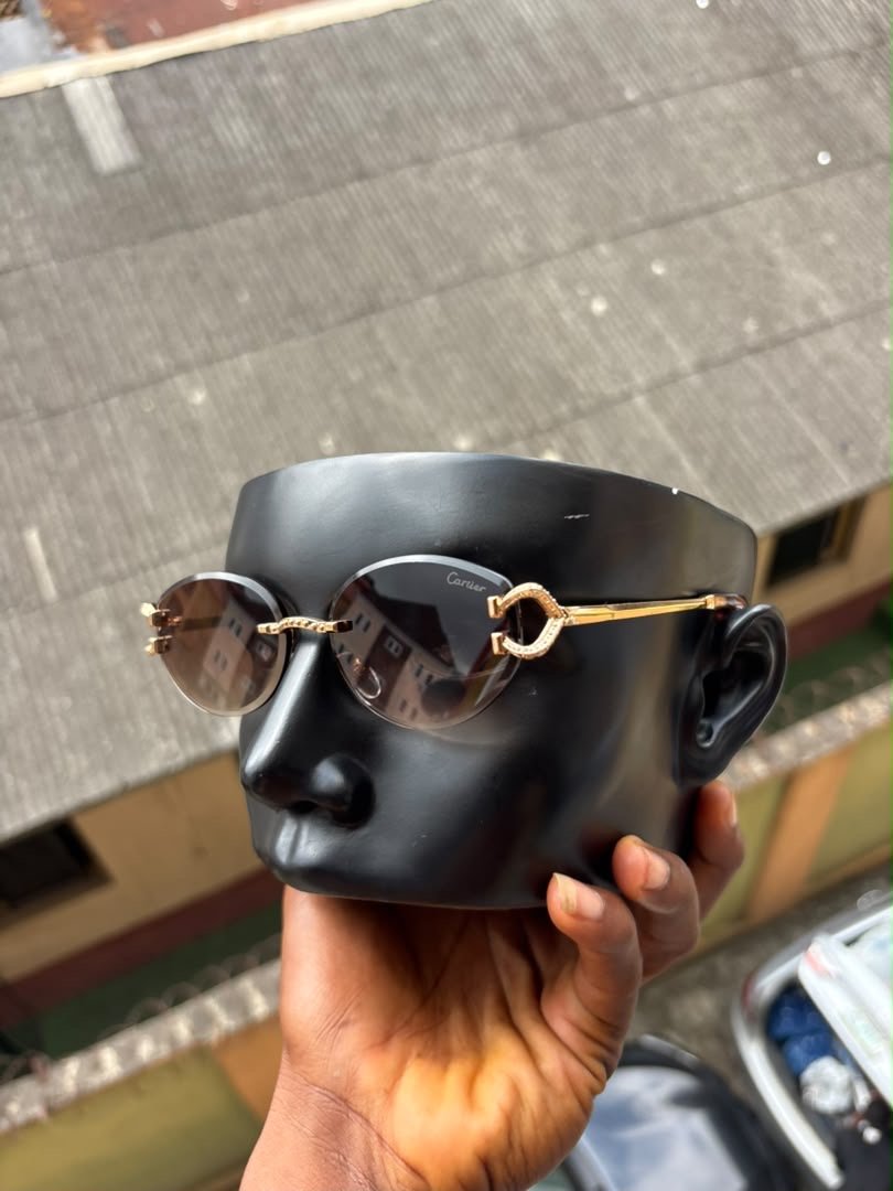 Cartier Rimless Oval Sunglasses with C-Logo Temples — image 1