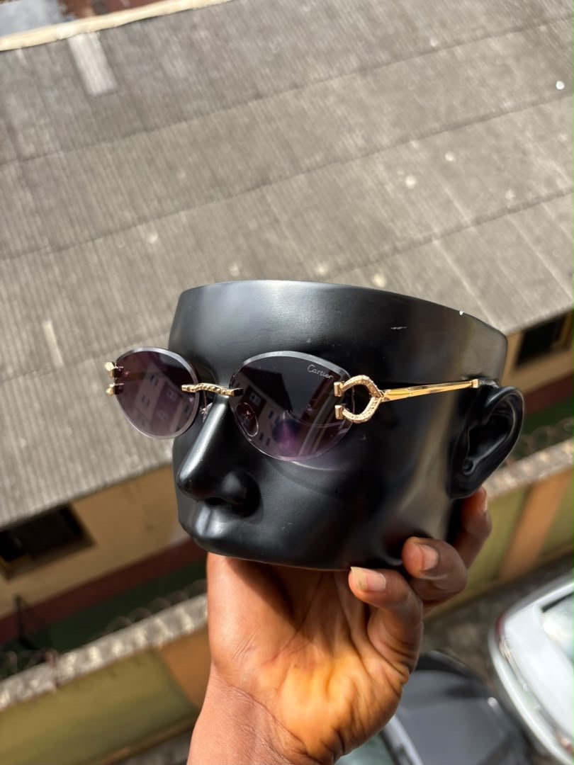 Cartier Rimless Oval Sunglasses with C-Logo Temples — image 2