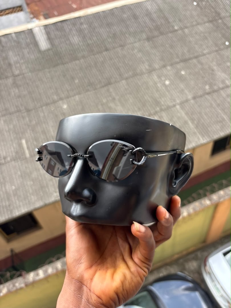 Cartier Rimless Oval Sunglasses with C-Logo Temples — image 4