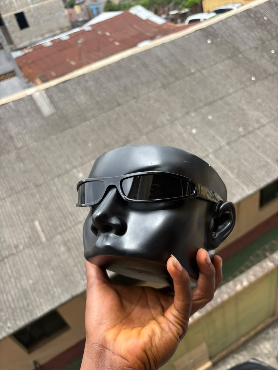 Sport Rectangular Wraparound Sunglasses
