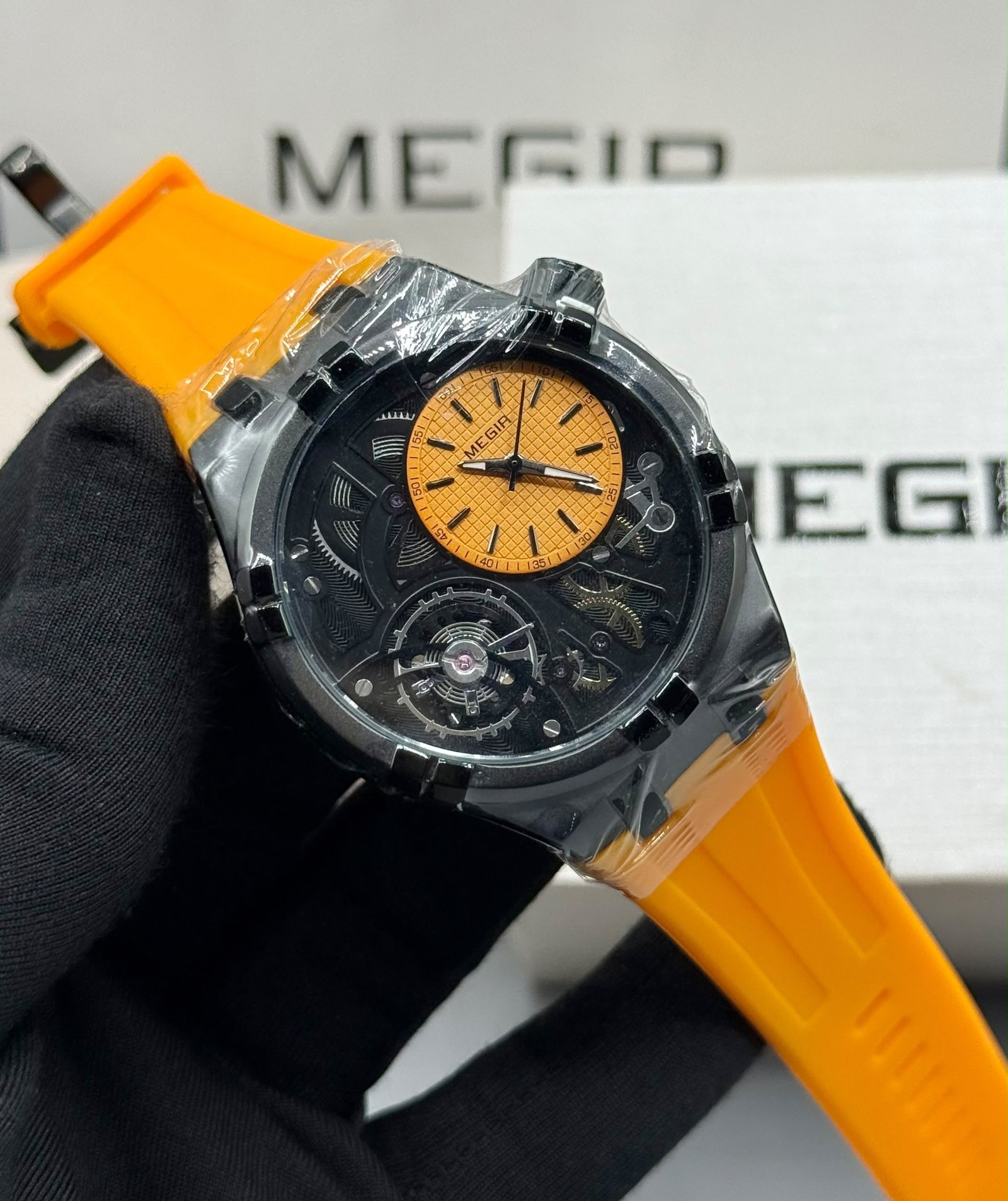Megir Automatic Skeleton Tourbillon Style Watch — image 4