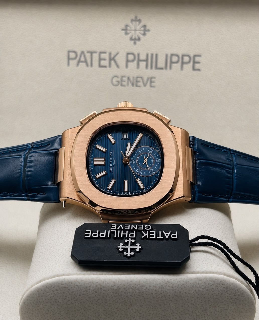 Patek Philippe Nautilus Chronograph Style Watch (Rose Gold)