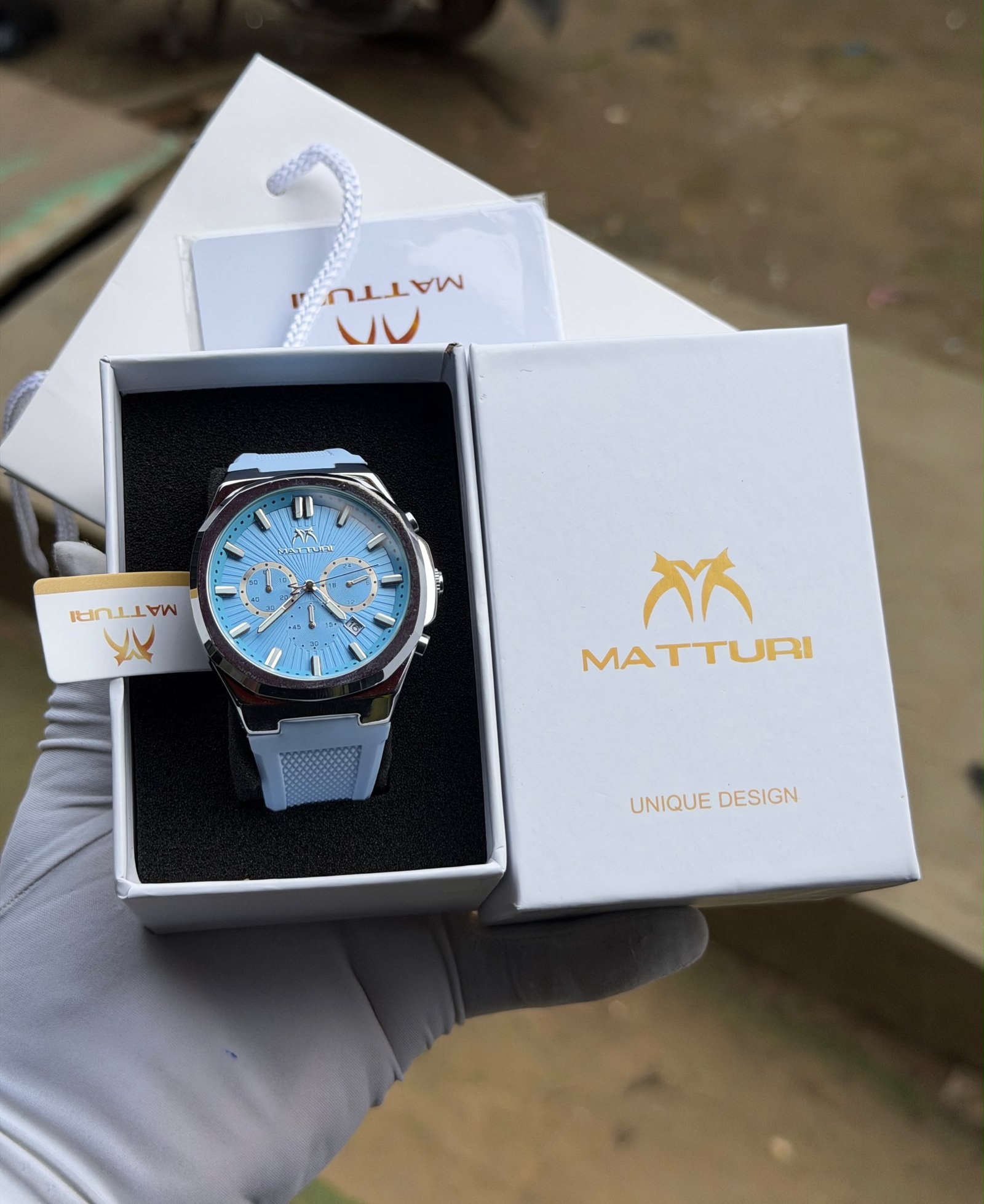 Matturi Unique Design Chronograph Watch – Silicone Rubber Strap (Multi-Color Options) — image 1