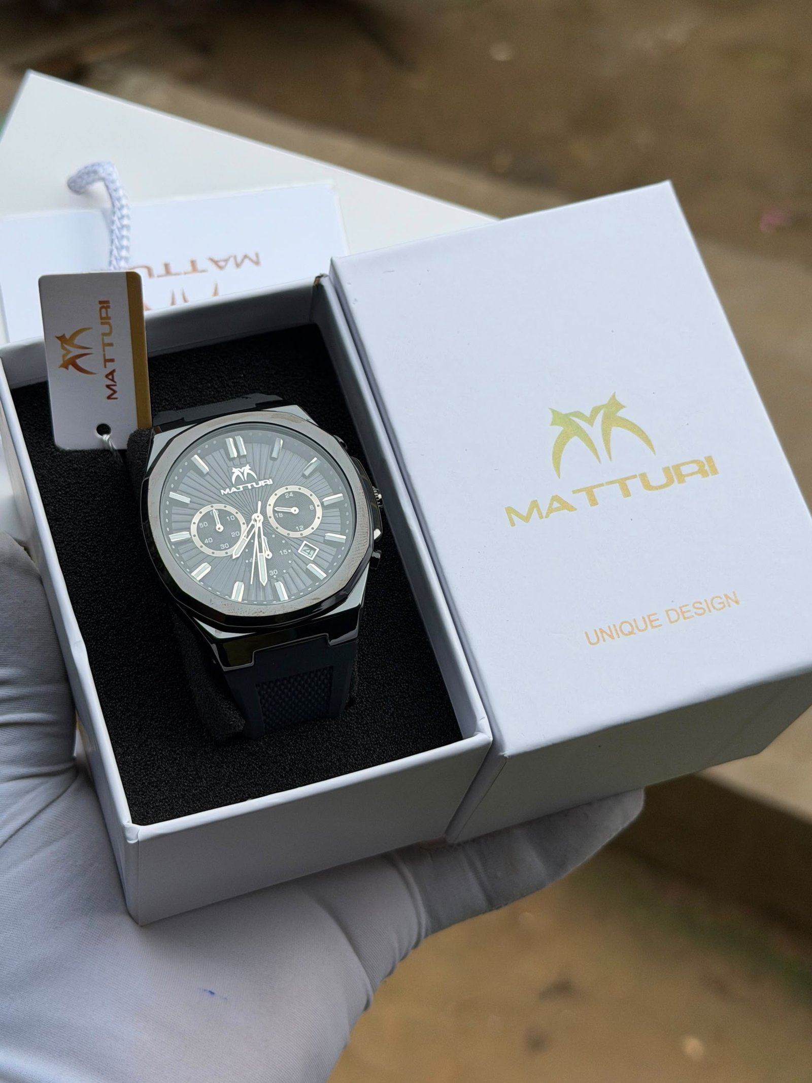 Matturi Unique Design Chronograph Watch – Silicone Rubber Strap (Multi-Color Options) — image 2