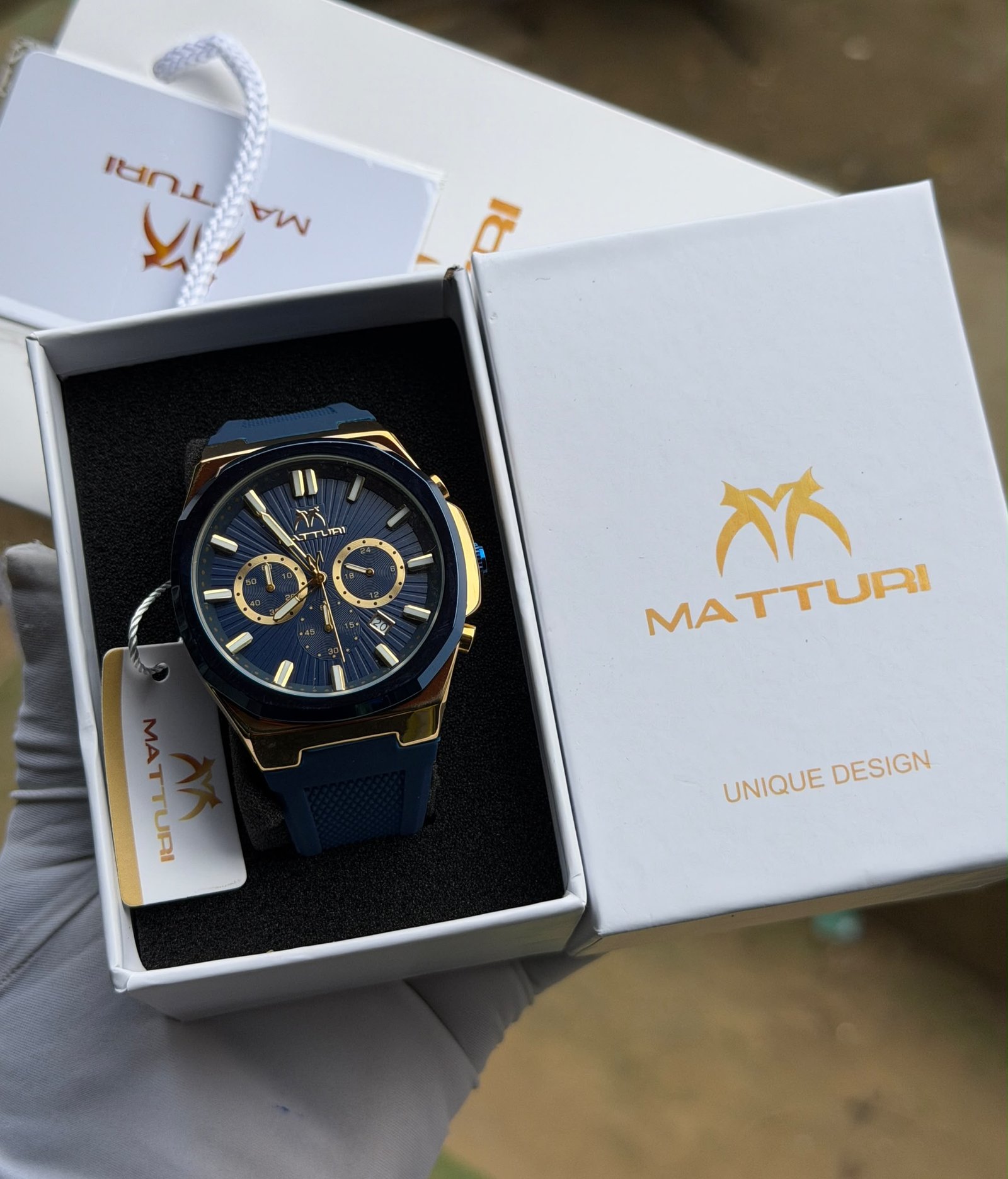 Matturi Unique Design Chronograph Watch – Silicone Rubber Strap (Multi-Color Options) — image 3