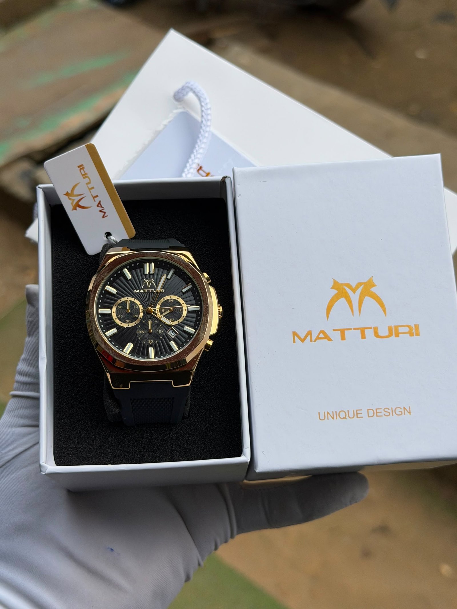 Matturi Unique Design Chronograph Watch – Silicone Rubber Strap (Multi-Color Options) — image 5