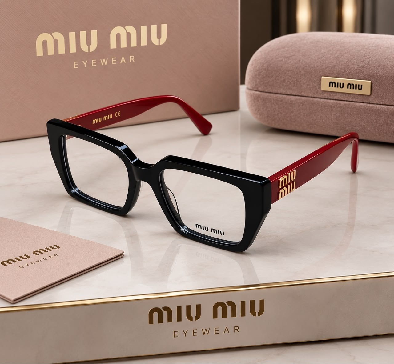 小物 Archive MIUMIU Square Design Eyewear Miu Miu Style Square Optical Frames / Sunglasses — Premium Blings