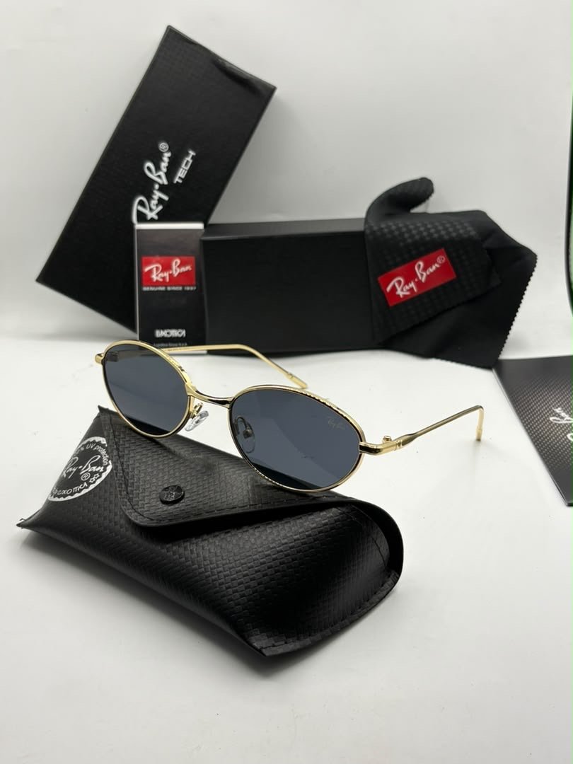 Ray-Ban Style Oval Metal Frame Sunglasses — image 3