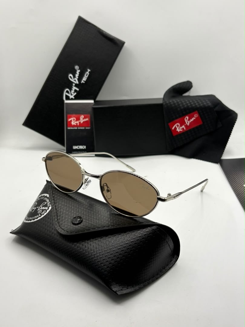 Ray-Ban Style Oval Metal Frame Sunglasses — image 4