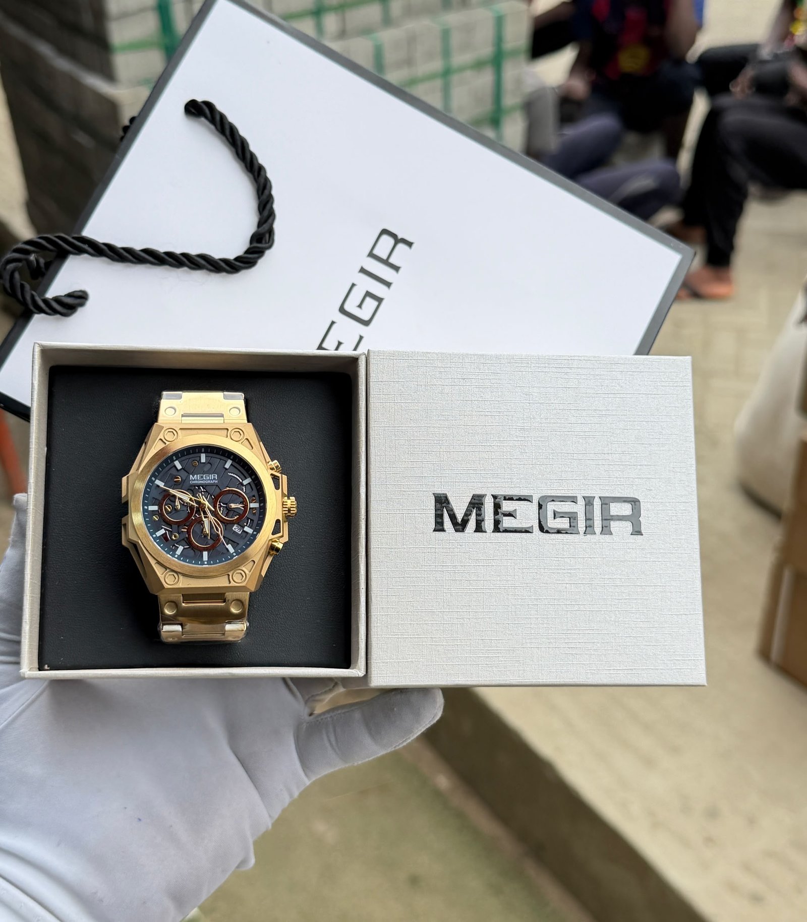 Megir Bold Chronograph Metal Bracelet Watch — image 2