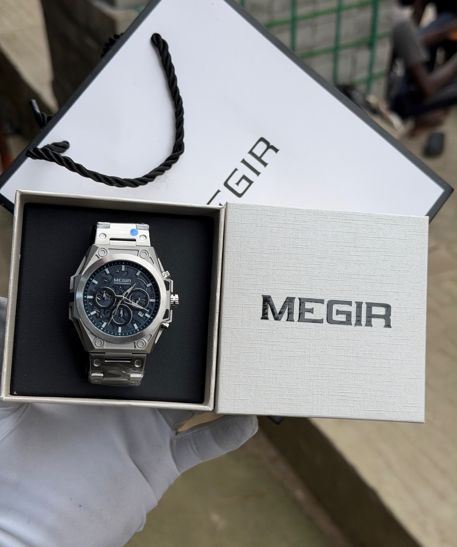 Megir Bold Chronograph Metal Bracelet Watch — image 3