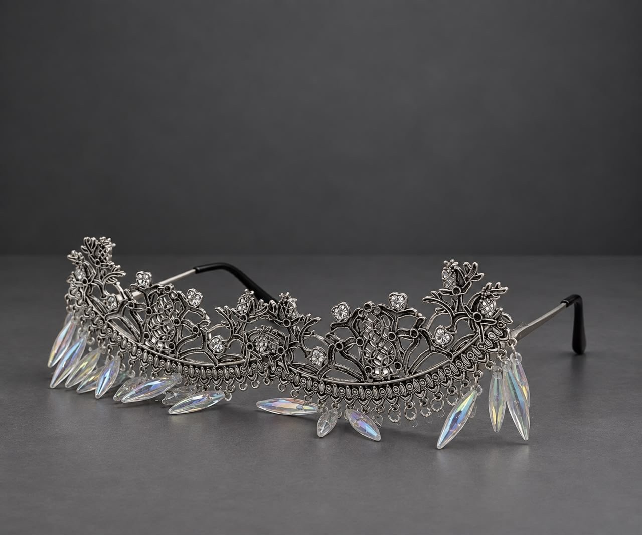 Ornate Filigree Statement Glasses with Dangling Beads — image 3