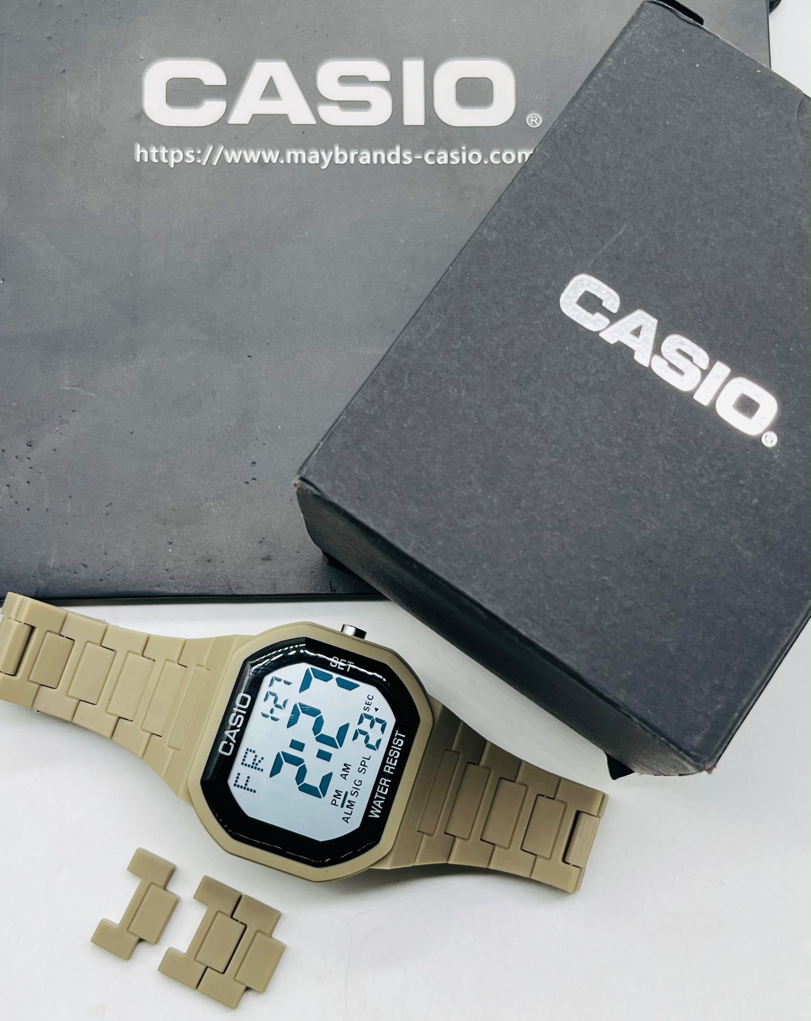 Casio Classic Digital Watch with Resin Link Bracelet — image 2