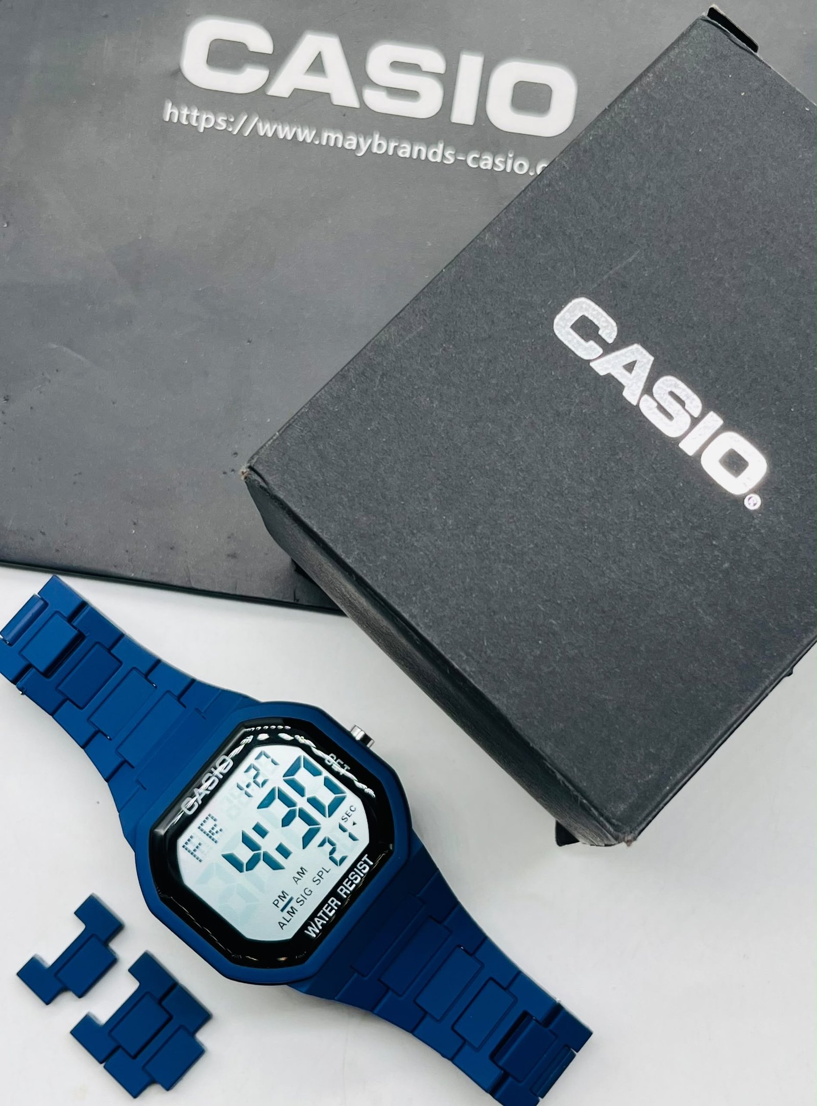 Casio Classic Digital Watch with Resin Link Bracelet — image 3
