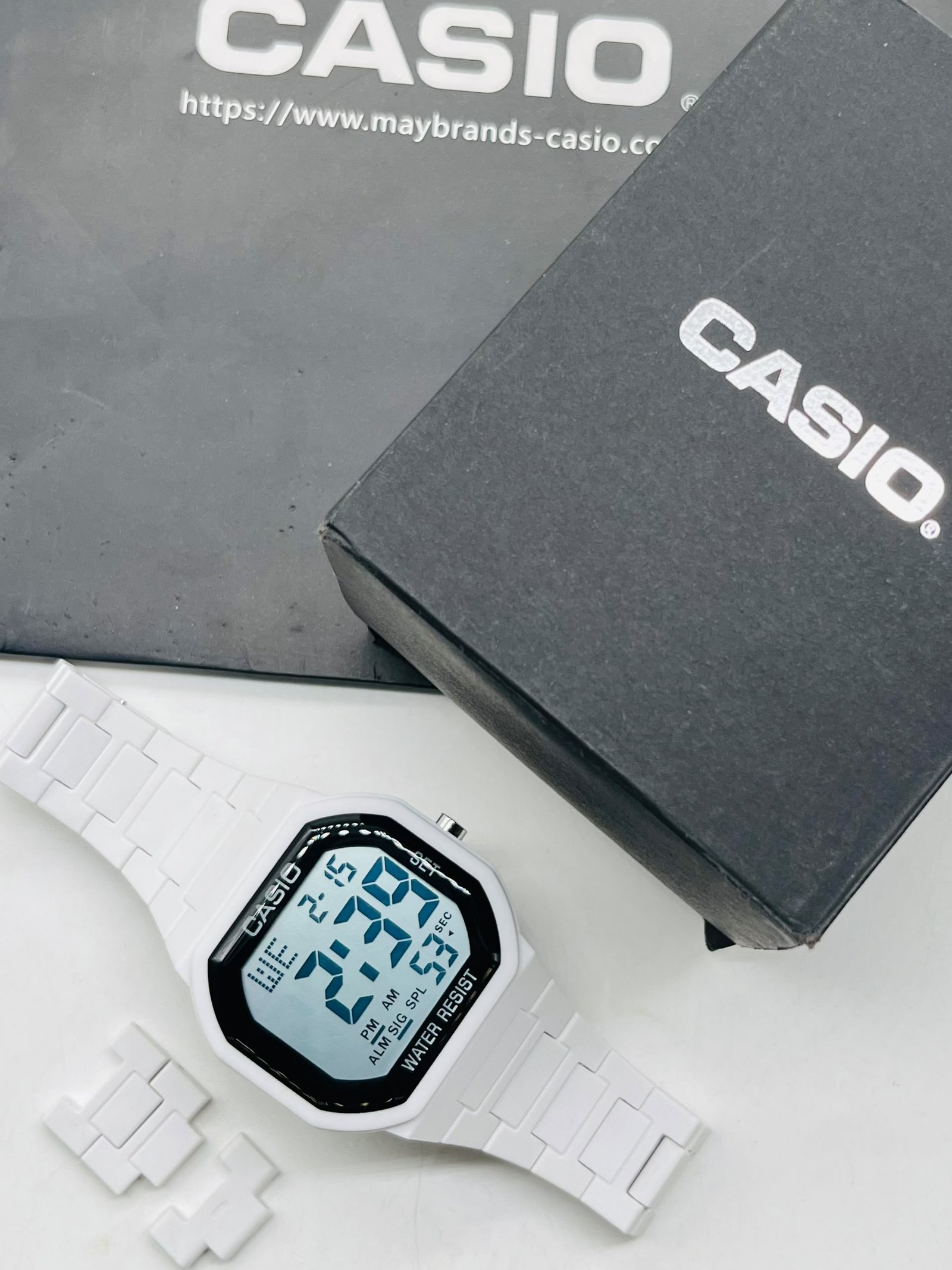 Casio Classic Digital Watch with Resin Link Bracelet — image 4