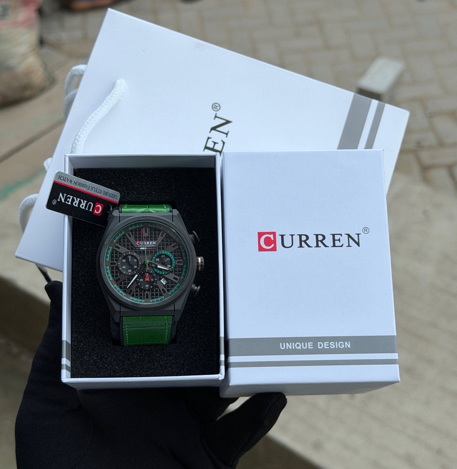Curren Multi-Function Chronograph Leather Strap Watch — image 5